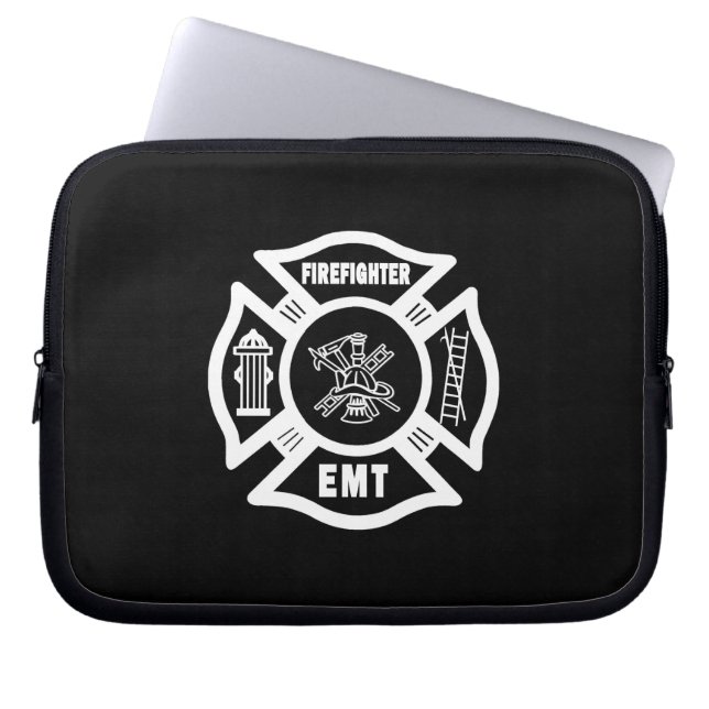 Firefighter EMT Laptop Sleeve (Front)
