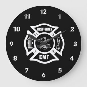 Firefighter EMT Large Clock