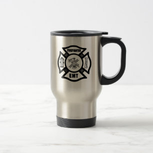 FIREFIGHTER EMT MALTESE CROSS TRAVEL MUG! TRAVEL MUG