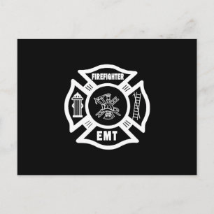 Firefighter EMT Postcard