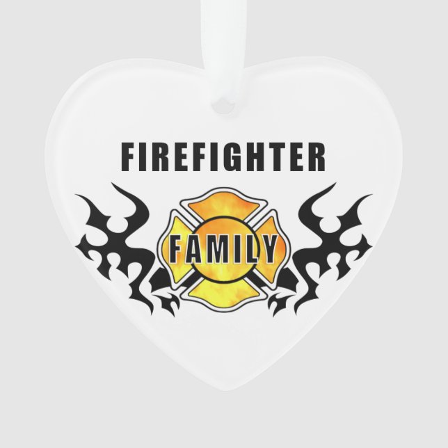 Firefighter Family Ornament (Front)