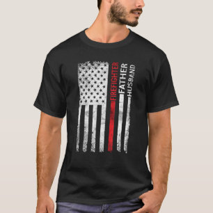 Firefighter Father Husband Fathers Day For Proud F T-Shirt
