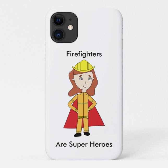 Firefighter Female Super Hero Personalise Case-Mate iPhone Case (Back)