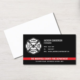 Firefighter Fire Department Custom Logo Business Card