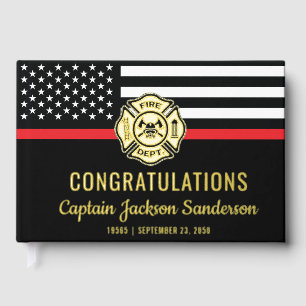 Firefighter Fire Department Fireman Retirement Guest Book