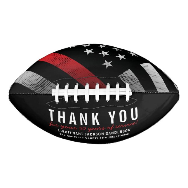 Firefighter Fire Department Retirement Party American Football (Front)