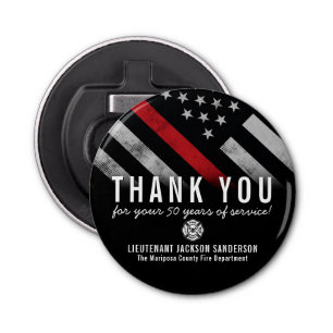 Firefighter Fire Department Retirement Party Bottle Opener