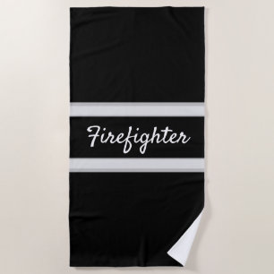 Firefighter Fire Dept    Beach Towel