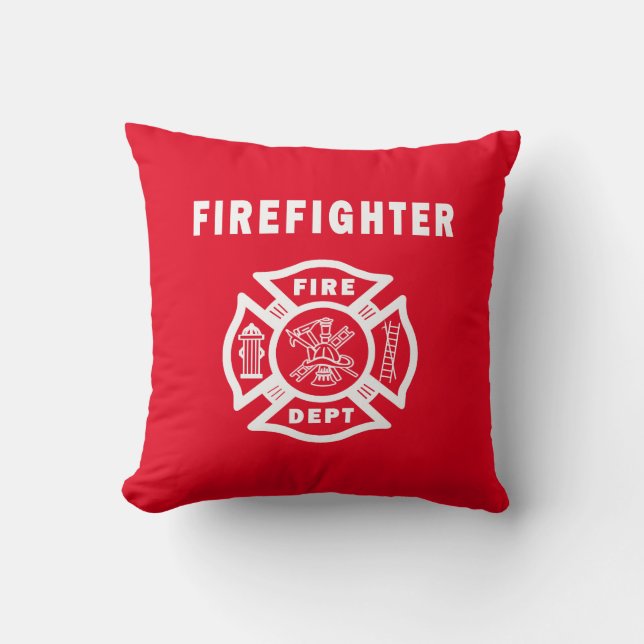 Firefighter Fire Dept Logo Cushion (Front)