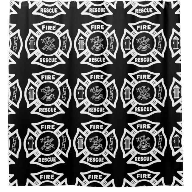 Firefighter Fire Dept Shower Curtain (Front)