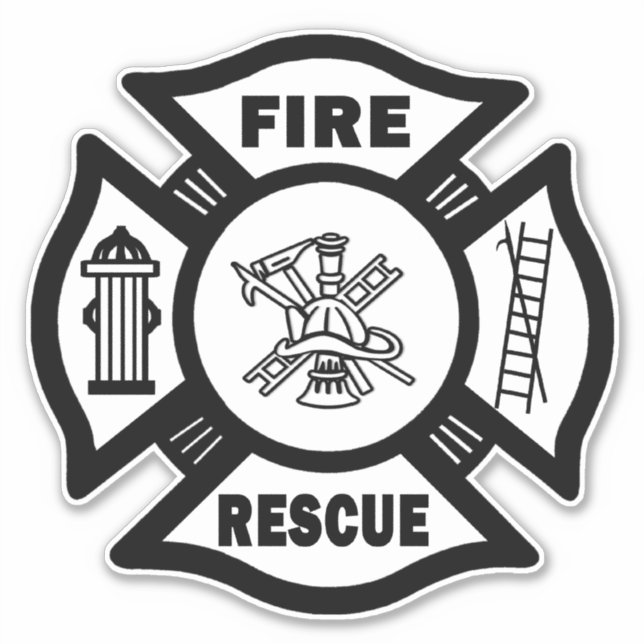Firefighter Fire Rescue Decals (Front)