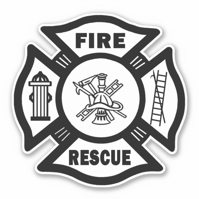Firefighter Fire Rescue Decals (Front)