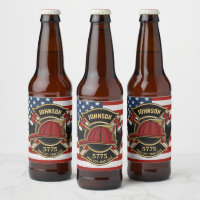 Firefighter Fire Rescue Department USA Flag Custom