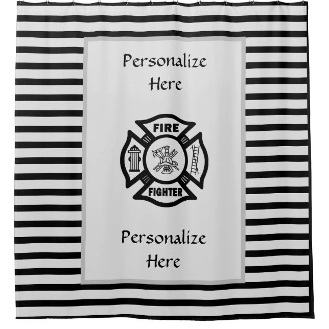 Firefighter Fire Rescue   Shower Curtain (Front)
