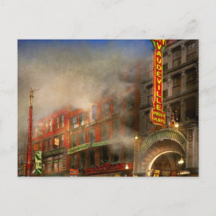 Firefighter - Fire sale today only 1916 Postcard