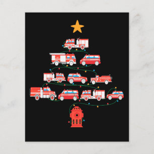 Firefighter Fire Truck Christmas Tree.Png