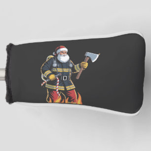 Firefighter Fire Truck Christmas Tree Santa Xmas Golf Head Cover