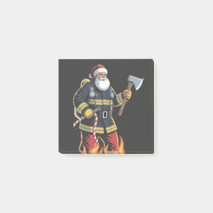 Firefighter Fire Truck Christmas Tree Santa Xmas   Post-it Notes