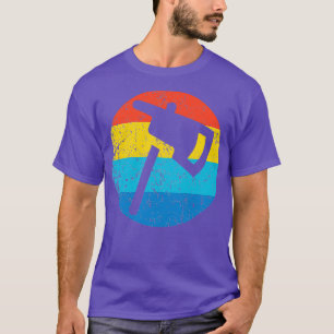Firefighter Fireman Fire Axe Retro 1970s Style Cir T-Shirt