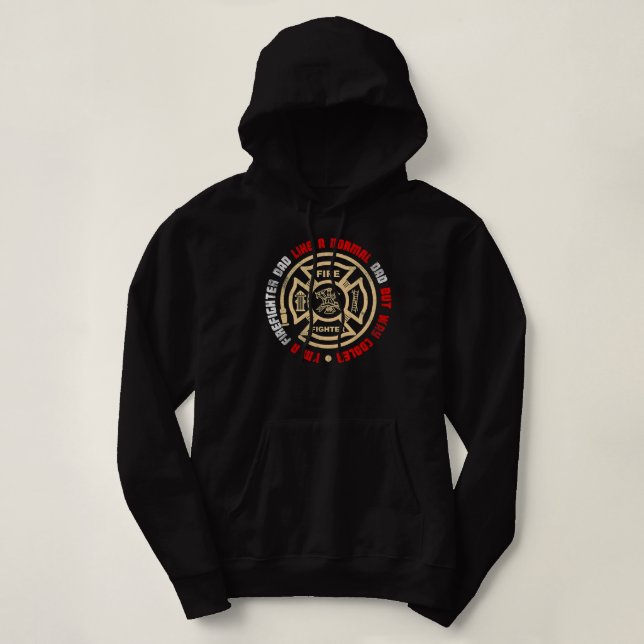 Firefighter Fireman Mens Fireman US Firefighter Da Hoodie (Design Front)