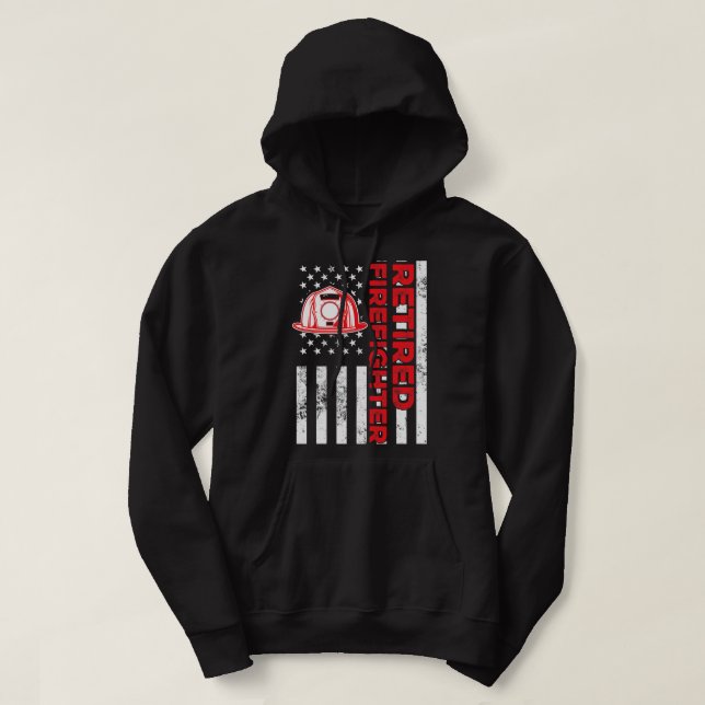 Firefighter Fireman Retired Firefighter Fireman Re Hoodie (Design Front)