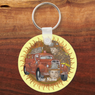 Firefighter Firetruck Buddy keychain