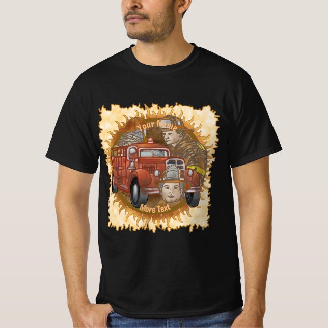Firefighter Firetruck Buddy t-shirt (Front)