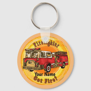 Firefighter Firetruck Got Fire Key Ring