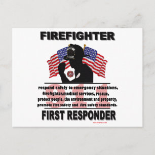 FireFighter_First_Responder Postcard