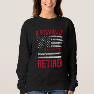 Firefighter Fishing Retirement Usa Flag Patriotic Sweatshirt