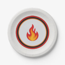 Firefighter Flame Party Paper Plate