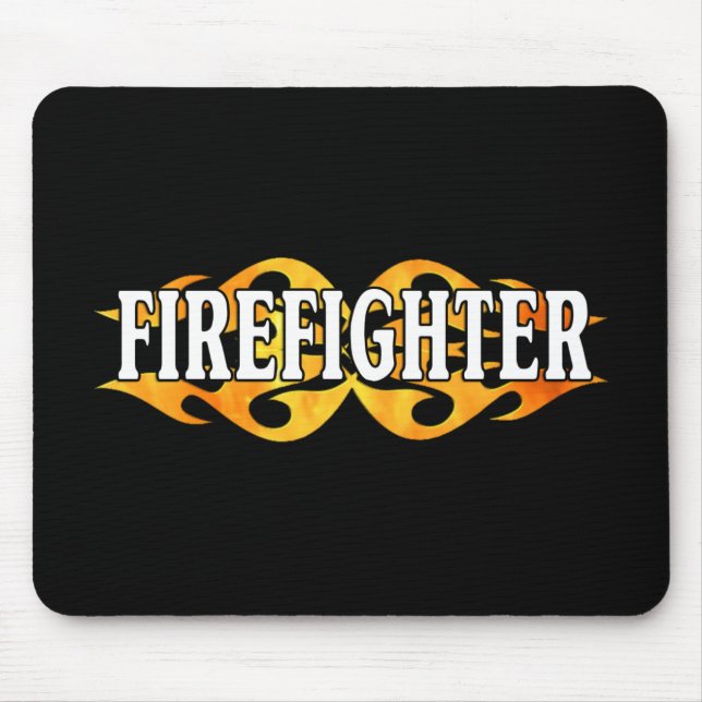 Firefighter Flames Mouse Mat (Front)