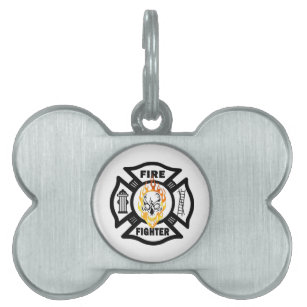Firefighter dog new arrivals tags for pets
