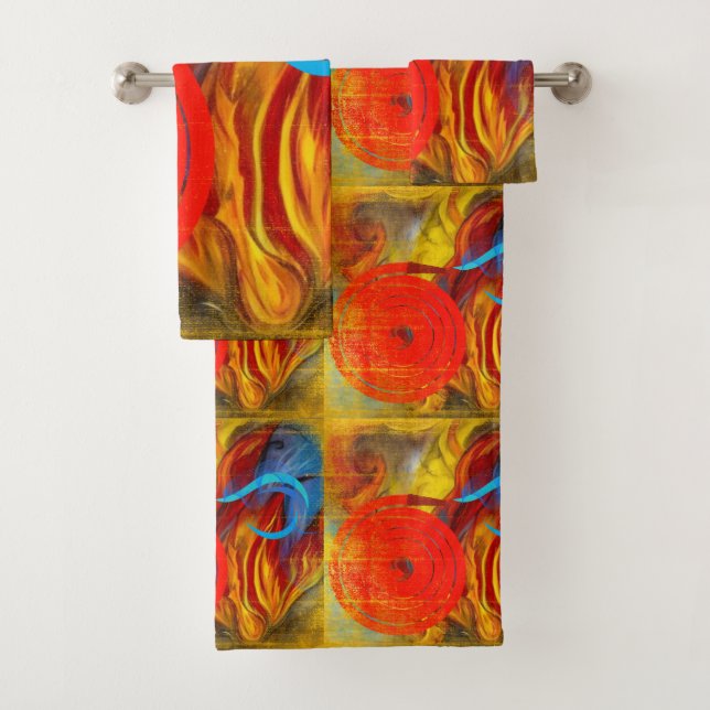 Firefighter Flare Collection Bath Towel Set (Insitu)