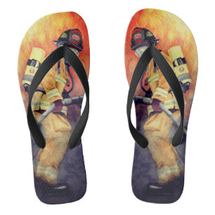 Firefighter Flip Flops Fireman Beach Wear