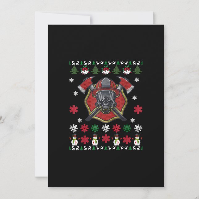 Firefighter Funny Christmas Cute Lover Gifts Holiday Card (Front)