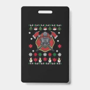 Firefighter Funny Christmas Cute Lover Gifts ID Badge