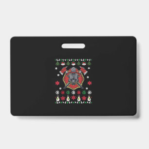 Firefighter Funny Christmas Cute Lover Gifts ID Badge