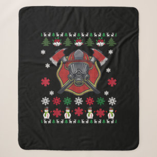 Firefighter Funny Christmas Cute Lover Gifts Sherpa Blanket