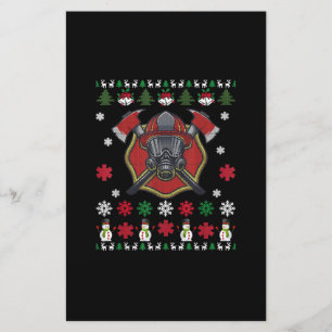 Firefighter Funny Christmas Cute Lover Gifts Stationery