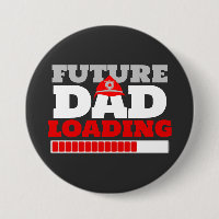 Firefighter Future Dad Loading Baby Shower Button