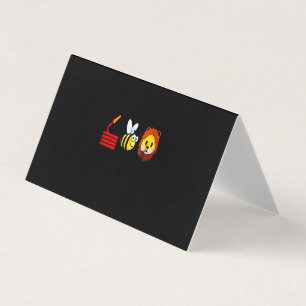 Firefighter Gift Bee Love Firefighter Business Card