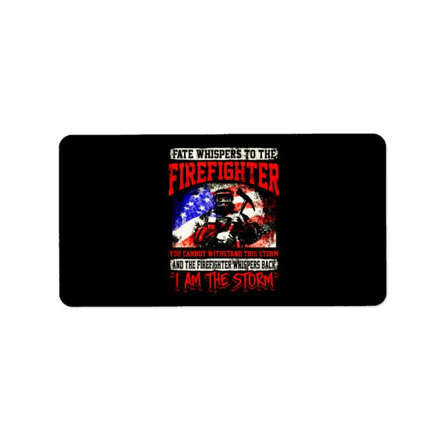 Firefighter Gift | Fate Whispers To Firefighter Label (Front)