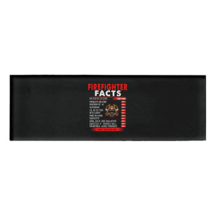 Firefighter Gift   Firefighter Facts Gifts Name Tag