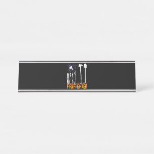 Firefighter Gift Firefighter Lovers Gift Desk Name Plate