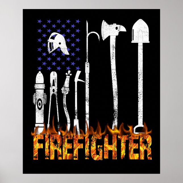 Firefighter Gift | Firefighter Lovers Gift Poster (Front)