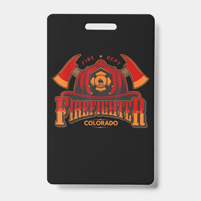 Firefighter Gift For Fireman Or Woman ID Badge (Front)