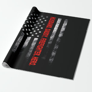 Firefighter Gift Husband Daddy Firefighter Hero Wrapping Paper
