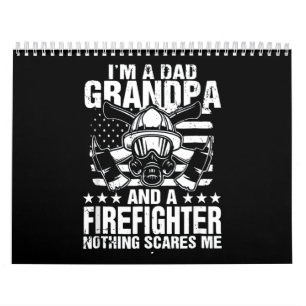 Firefighter Gift   I'm A Dad Grandpa Firefighter Calendar