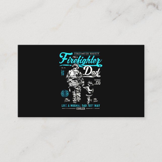 Firefighter Gift | I'm A Firefighter Dad Referral Card (Front)